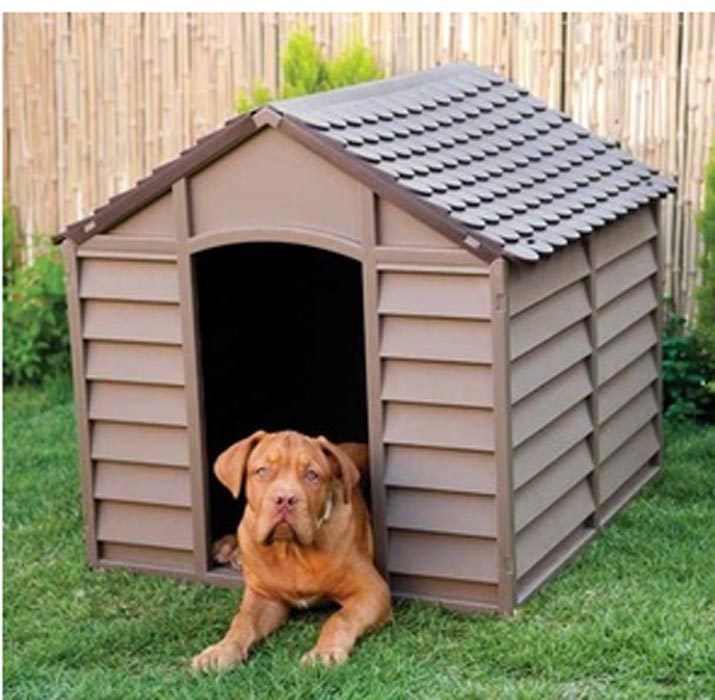 Dog Kennel Resina 78x84x80 cm - Cuccia Design Marrone Beige