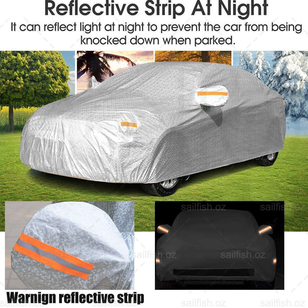 Large Car Cover Waterproof Aluminum 3/6Layer Dust Hail Resitant