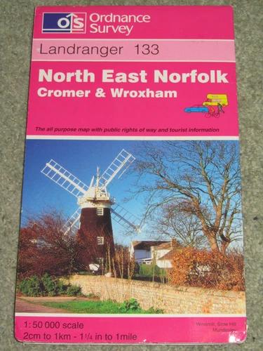 OS Ordnance Survey Landranger Map Sheet 133 North East Norfolk - 1997