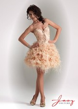 Jasz Couture 4403 Women's Dress Size 10 Peach Prom Dress - New Tags Attached