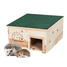 Guinea Pig Hideout with Removable Roof Solid Wood House Hamster Habitat Decor