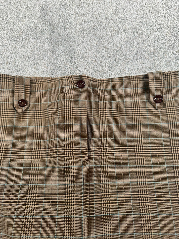 Маленькая изысканная юбка размер 12 эластичная опрятная офисная винтажная 90-х в клетку - Изображение 3 из 4