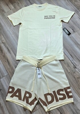 Jordan Craig Paradise T-Shirt & Paradise Knit Shorts (Cream)