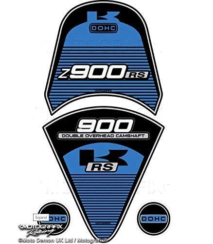 Juego de almohadillas traseras para tanque MOTOGRAFIX (MotoGrafix) Z900RS (17-20) azul/negro Foto 2 de 3