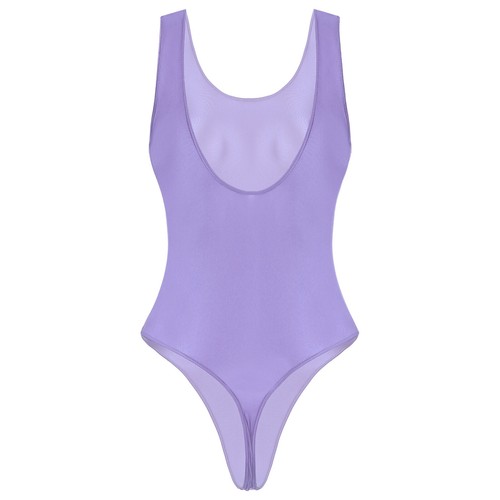 Damen Bodysuit Bikinis Elastische Glänzende Strumpfhose One Piece String Leotard - Picture 177 of 196