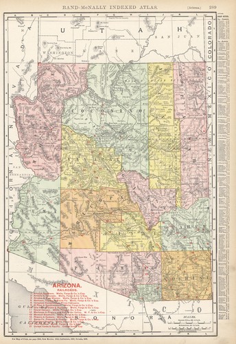 1908 ARIZONA Railroads