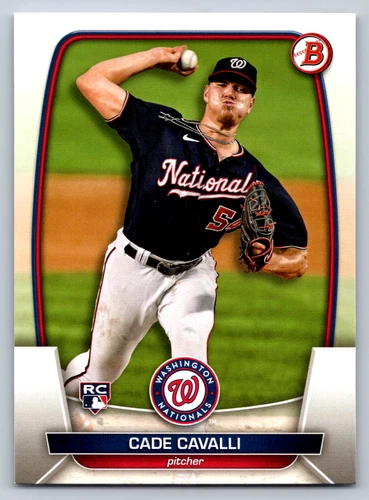 CADE CAVALLI 2023 Bowman #94 RC Washington Nationals Rookie Baseball Card