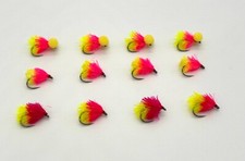 12 x Ultimate Pink / Yellow Fly Selection - Blob, FAB, Booby