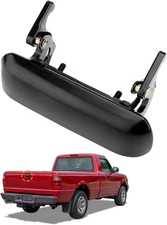 Tailgate Door Handle, Compatible with 1998-2011 Models, Textured Metal Black