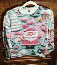 Christmas L/S Sweatshirt Santa Size M