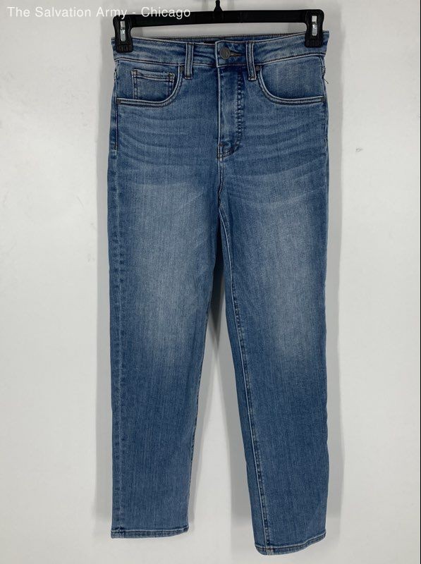Kut From The Kloth Womens Blue Denim 5-Pockets Design Straight Jeans Size 0