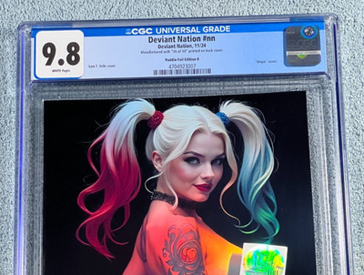 Harley Quinn Deviant Nation CGC 9.8 Puddin FOIL B F/N Virgin Variant LE 50 (18+)
