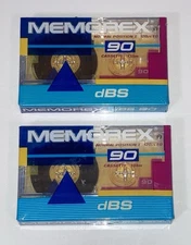 Memorex dBS 90 Blank Cassette Tapes - New Sealed - Lot of 2
