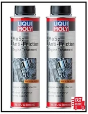 Liqui Moly MoS2 Anti-Friction Engine Treatment | 300 ml | Oil additive Pack of 2