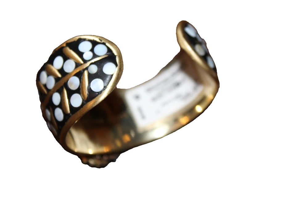 Pulsera Lucky Brand Tono Dorado Puño Punto Madreperla Cristal Damas Foto 4 de 4