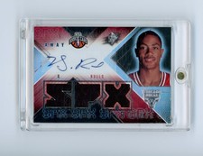 2008-09 Upper Deck SPx Derrick Rose #121 Away Rookie Patch Auto RPA /99 Bulls