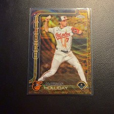2025 Topps Chrome Gilded - Jackson Holliday Gold Wave /75 #189
