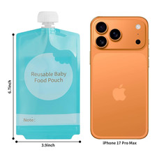 Reusable Baby Food Pouches - 12PCS 7Oz Refillable Baby Food Storage Pouches, ...