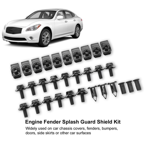 ‘28Pcs Engine Splash Guard Shield Kit Impact Resistant Engine Chassis - Picture 12 of 23