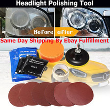 Heavy Duty Headlight Restoration Kit Car Lens Lamp Cleaning Sanding Repair Tool