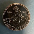 1983 Engelhard The American Prospector 1oz .999 Fine Silver Round Rare Key Date