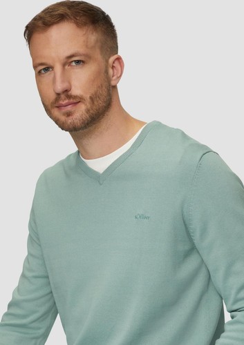 s.Oliver Herren Pullover Baumwolle Basic Strickpullover V-Ausschnitt Farben - Bild 90 von 92
