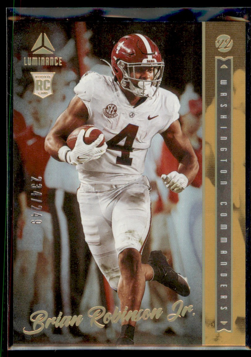 Brian Robinson Jr. 2022 Panini Luminance Gold RC /249 #107 Washington Commanders