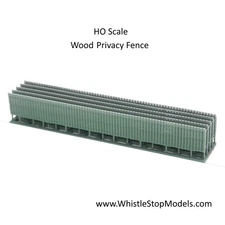 HO Scale Wooden Privacy Fence