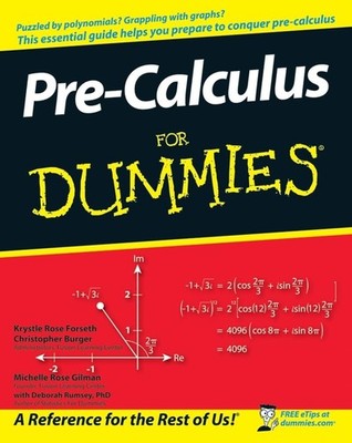 Pre-Calculus For Dummies by Rumsey, Deborah 0470169842 FREE Shipping