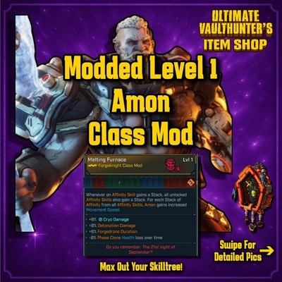 MODDED LVL 1 AMON CLASS MOD ALL SKILLS + 5 | BEST STARTER CLASS MOD