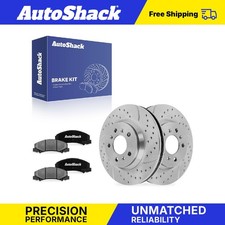Front Drilled Slotted Brake Rotors Ceramic Pads for 2006-2013 Chevrolet Impala