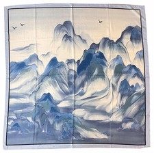 XL 43x43 Inch Extra Large Square Scarf Fashion Scarves Silk Feeling Hair Scar...