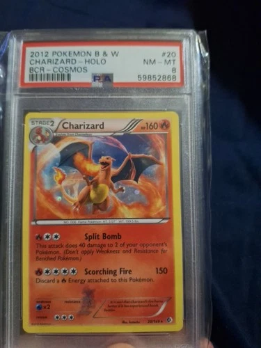2012 Pokemon B & W Charizard #20 - Holo Boundaries Crossed PSA 8 NM-MT