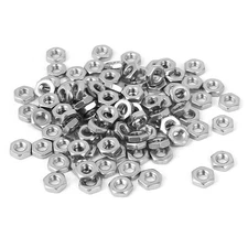 M3 304 Stainless Steel Hex Nut Fastener 100pcs for Screw Bolt