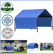 Outdoor Pet Shade Blue Canopy Tent for Dogs Cats Livestock 15 sq ft UV Water ...