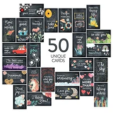 DiverseBee 50 Inspiration Cards Pack Motivational Mini Note Cards Encouragemen S