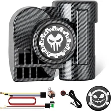 150dB Train Horn for Motorcycle Truck Horns 12V Super Loud-Black - A