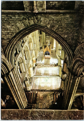 Vintage Postcard Peterborough Cathedral England Interior Ceiling