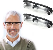 1-2pcs Pack Adjustable Glasses Variable Focus Reading Distance Vision Eyeglasses