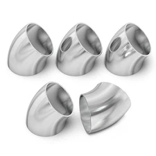 2PCS 304 Stainless Steel 1.75 45 Degree Mandrel Bend Elbow - Thickness 16GA/.