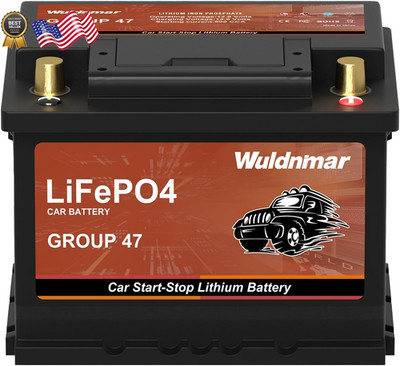 12V BCI Group 47 Lifepo4 Lithium Car Battery 600CCA Lightweight Automotive Start