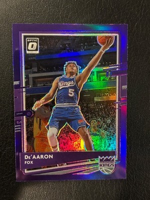 2020-21 Optic Purple Refractor De'Aaron Fox #25
