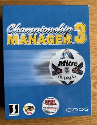 CHAMPIONSHIP MANAGER 3 CM3 Retro Gaming PC CD Rom Original BIG BOX. 