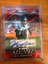 2025 Leaf Football Nation A NEW DAWN RED Lava  DJ Bordeaux /2 Auto