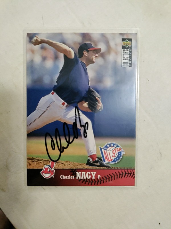 1997 Upper Deck Collector's Choice - All-Star Charles Nagy #89 Autograph - Auto 