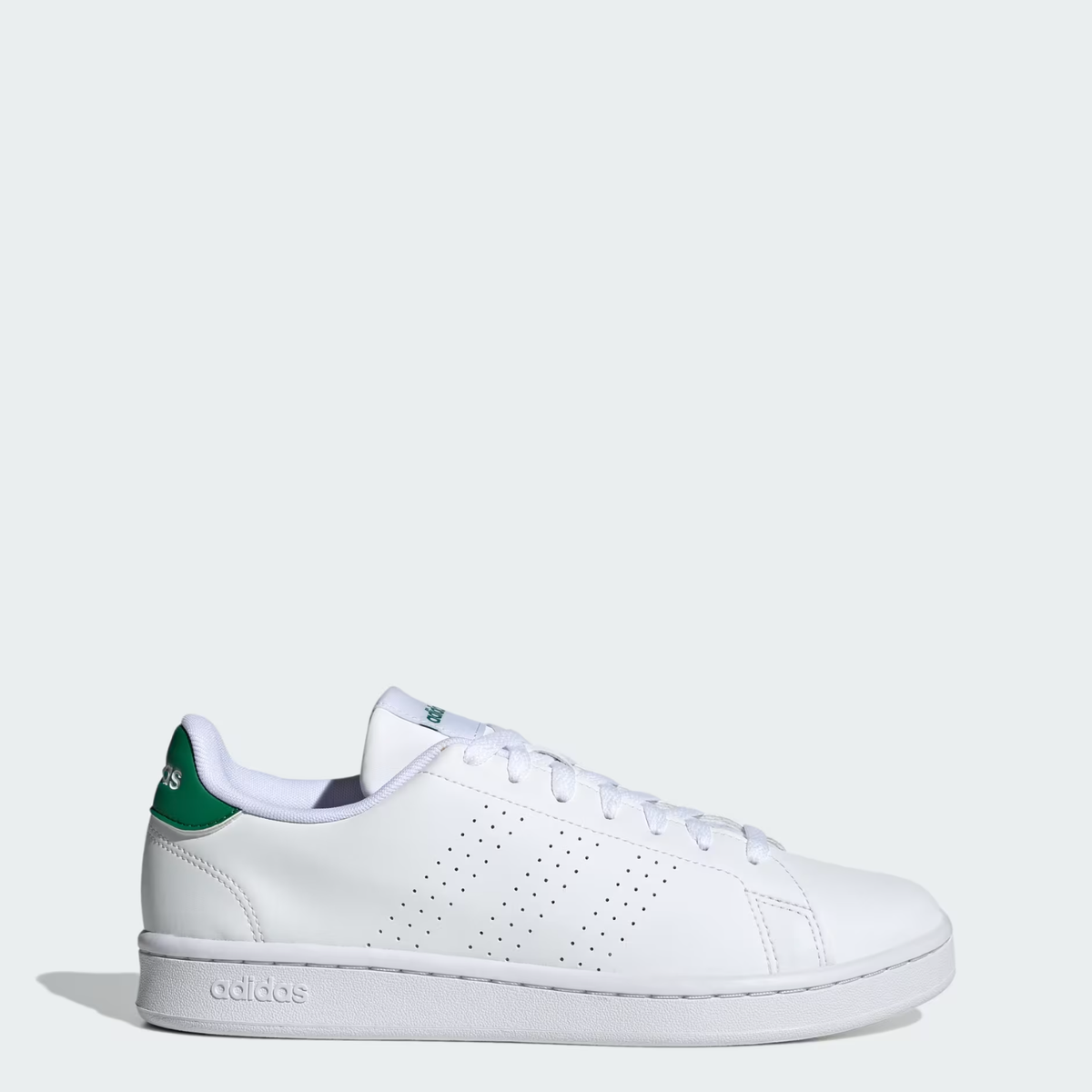 adidas Men\'s Advantage GZ5300 Cloud White Green Tennis Shoes Size 11.5 New Mens Adidas Advantage Comfy Athletic White Green Shoes  main image 4