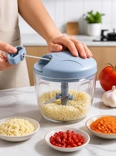 Vegetable Chopper Manual Pull Rope Cutter Food Hand Held Dicer Slicer 900 ML