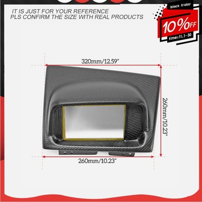 For Nissan R34 RHD GTR GTT Matte Carbon Center Surround MFD Cover Fit 7inch LCD