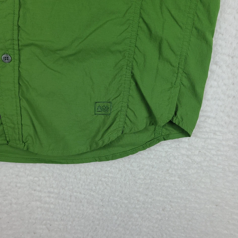 REI Shirt Mens Medium Green Solid Casual Sahara Outdoor Hiking Button Up - Image 2 of 4
