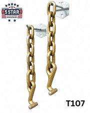 2 Heavy Duty T Hook Chain Body Frame Machin Repair Towing Tool Tow Truck Wrecker